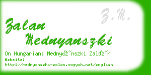 zalan mednyanszki business card